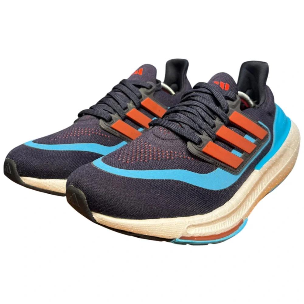 ADIDAS UltraBoost Light Men's 8 Running Shoes Blue Red Sneakers Worn Once